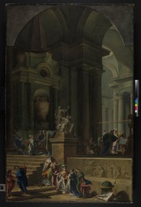 Un monumento allegorico a Sir Isaac Newton (1642-1727) c.1727-29